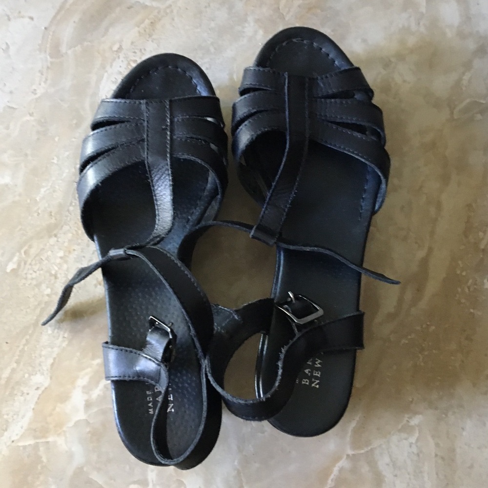 Barney’s Leather Wedges